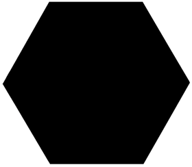 Gres Heksagonalny Solid Black 21,5x25