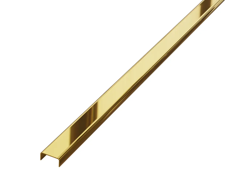 Listwa Metalowa do Płytek Złota-Błyszcząca 1,0x244cm (1)