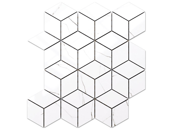 Mozaika Rhombus Carrara 29,5x25,5 (1)