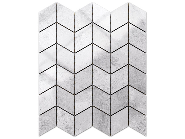 Mozaika Manhattan Bianco Chevron Lappato 29,5x25,5 (1)