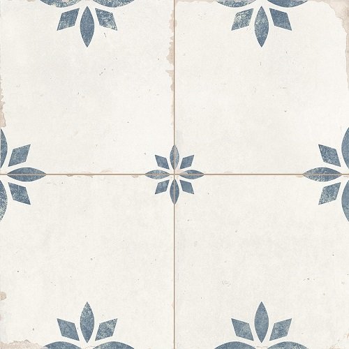 Peronda Duomo Dec. Savannah Blue 45,2x45,2-patchwork kwiaty (1)