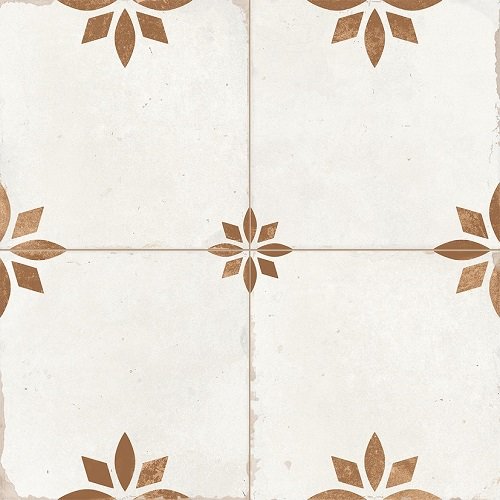 Peronda Duomo Dec. Savannah Oxide 45,2x45,2-patchwork kwiaty (1)