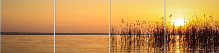 Dekor Szklany Lake-1 60x240-zachód słońca nad jeziorem (1)