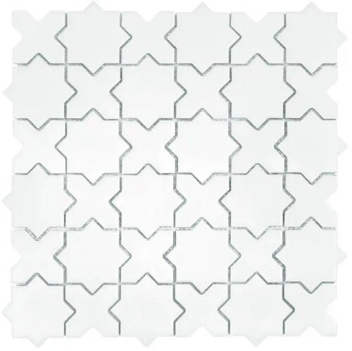  Mozaika Dunin Star&Cross White Mat 30,2x30,2 (1)
