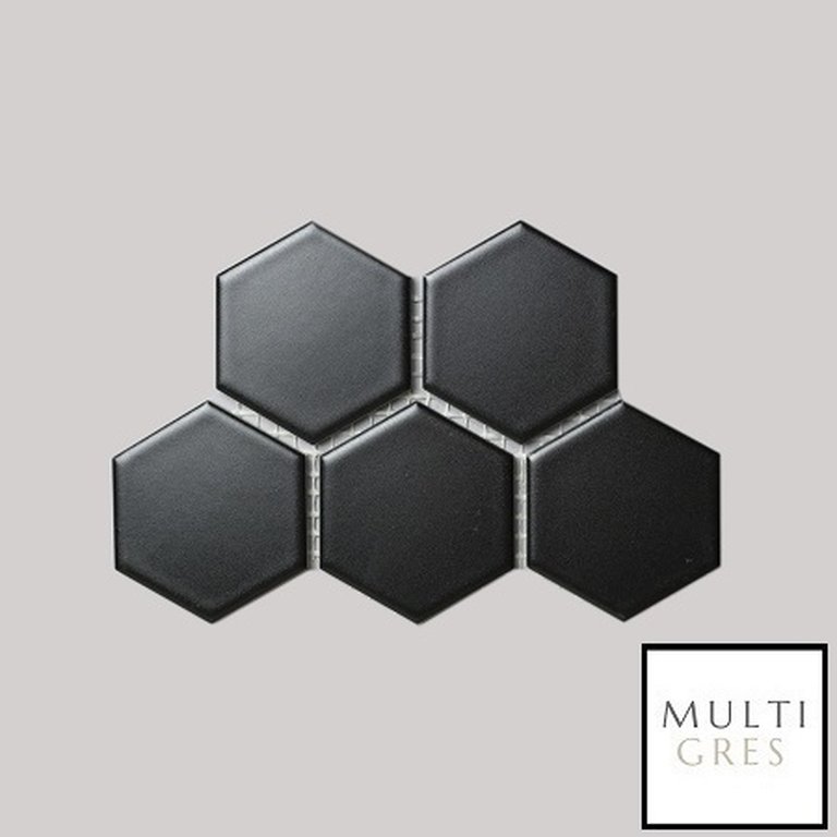Mozaika Heksagon Black Mat 27x28,5 (1)
