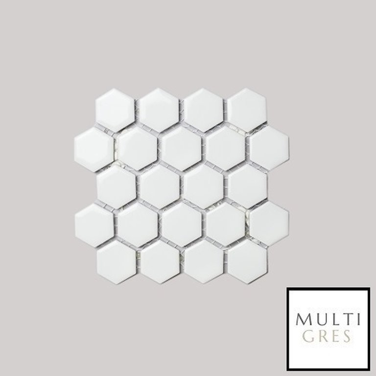 Mozaika Hexagon White Mini 25x30 (1)