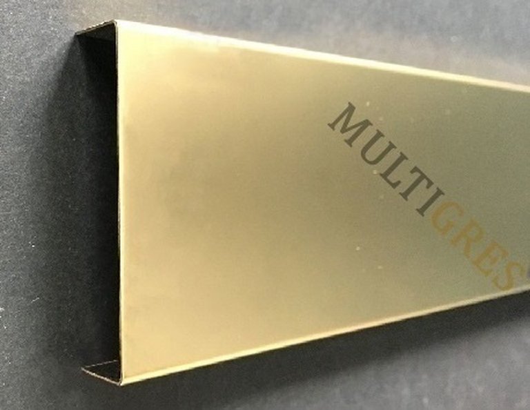 Listwa Metalowa do Płytek, złota, lustro 5,0 X 244cm (1)
