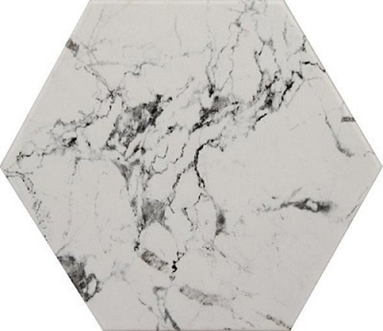 Hexagono Marmol Carrara 14x16,3 (1)