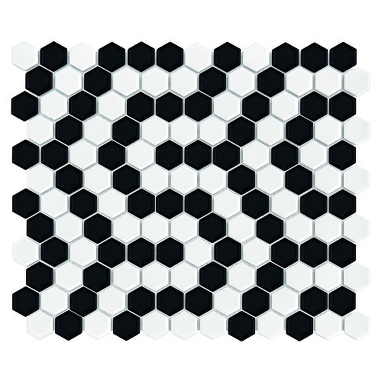 Dunin Mini Hexagon B&W Coral 30x26 (1)