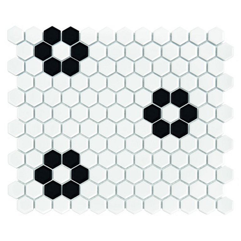 Dunin Mini Hexagon B&W Flower 30x26 (1)