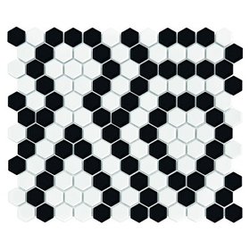 Dunin Mini Hexagon B&W Lace 30x26