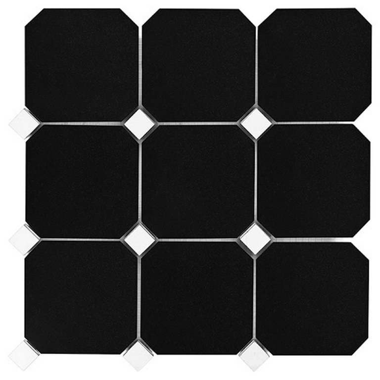 Mozaika Dunin Octagon Black 30,5x30,5 (1)